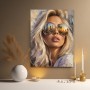 Sonnenbrillen-Glamour – Modernes Wandbild als Gallery Leinwand