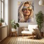 Sonnenbrillen-Glamour – Modernes Wandbild als Gallery Leinwand
