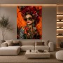 Exotische Diva mit Blumenkrone – Gallery Leinwand & Poster