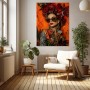 Exotische Diva mit Blumenkrone – Gallery Leinwand & Poster