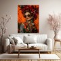Exotische Diva mit Blumenkrone – Gallery Leinwand & Poster