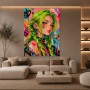 Neon Muse – Modernes Wandbild als Gallery Leinwand
