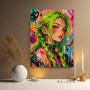 Neon Muse – Modernes Wandbild als Gallery Leinwand