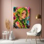 Neon Muse – Modernes Wandbild als Gallery Leinwand
