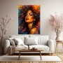 Expressives Porträt Wandbild – Farbenstarkes Poster mit moderner Frauenfigur