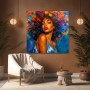 Farbenstarke Diva – Wandbild als Gallery Leinwand
