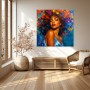 Farbenstarke Diva – Wandbild als Gallery Leinwand