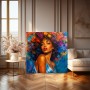 Farbenstarke Diva – Wandbild als Gallery Leinwand