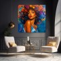 Farbenstarke Diva – Wandbild als Gallery Leinwand
