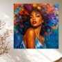 Farbenstarke Diva – Wandbild als Gallery Leinwand