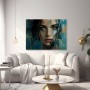 Intensiver Blick als Wandbild und Poster in Türkis