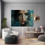 Intensiver Blick als Wandbild und Poster in Türkis