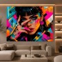 Neon Rebellin Wandbild Poster im Urban Pop Art Stil