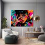 Neon Rebellin Wandbild Poster im Urban Pop Art Stil