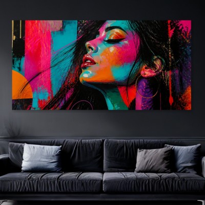 Neon Diva Wandbild – Poster im Pop-Art-Look