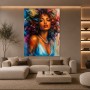 Ausdrucksstarkes Wandbild als Acrylbild – Farbintensives Porträt
