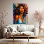 Ausdrucksstarkes Wandbild als Acrylbild – Farbintensives Porträt