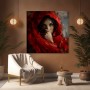 Rote Stille – Wandbild als Gallery Leinwand