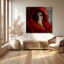Rote Stille – Wandbild als Gallery Leinwand