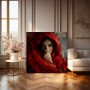 Rote Stille – Wandbild als Gallery Leinwand