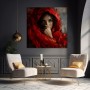 Rote Stille – Wandbild als Gallery Leinwand