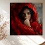 Rote Stille – Wandbild als Gallery Leinwand