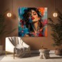 Expressive Diva in Farbe – Wandbild als Acrylbild