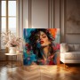 Expressive Diva in Farbe – Wandbild als Acrylbild