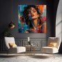 Expressive Diva in Farbe – Wandbild als Acrylbild