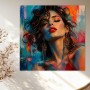Expressive Diva in Farbe – Wandbild als Acrylbild