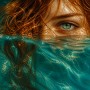 Türkisblick im Wasser – Wandbild als Leinwandbild