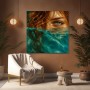 Türkisblick im Wasser – Wandbild als Leinwandbild