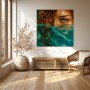 Türkisblick im Wasser – Wandbild als Leinwandbild