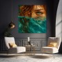 Türkisblick im Wasser – Wandbild als Leinwandbild