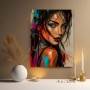 Expressives Wandbild Porträt – Acrylglasbild mit urbaner Farbenergie