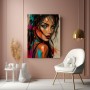 Expressives Wandbild Porträt – Acrylglasbild mit urbaner Farbenergie