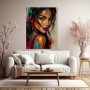 Expressives Wandbild Porträt – Acrylglasbild mit urbaner Farbenergie