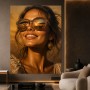 Sonnenlächeln in der Savanne – Wandbild auf Gallery Leinwand