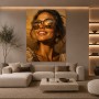 Sonnenlächeln in der Savanne – Wandbild auf Gallery Leinwand