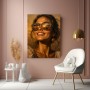 Sonnenlächeln in der Savanne – Wandbild auf Gallery Leinwand