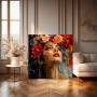 Florale Muse – Wandbild auf Leinwand