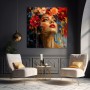 Florale Muse – Wandbild auf Leinwand