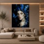Blauer Schmetterlingsblick – Wandbild als Gallery Leinwand