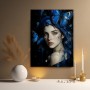 Blauer Schmetterlingsblick – Wandbild als Gallery Leinwand