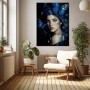 Blauer Schmetterlingsblick – Wandbild als Gallery Leinwand