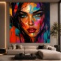 Farbstarkes Porträt Wandbild als Acrylbild