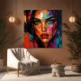 Farbstarkes Porträt Wandbild als Acrylbild