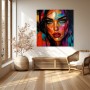 Farbstarkes Porträt Wandbild als Acrylbild