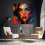 Farbstarkes Porträt Wandbild als Acrylbild