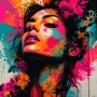 Neon Muse – Modernes Wandbild als Gallery Leinwand